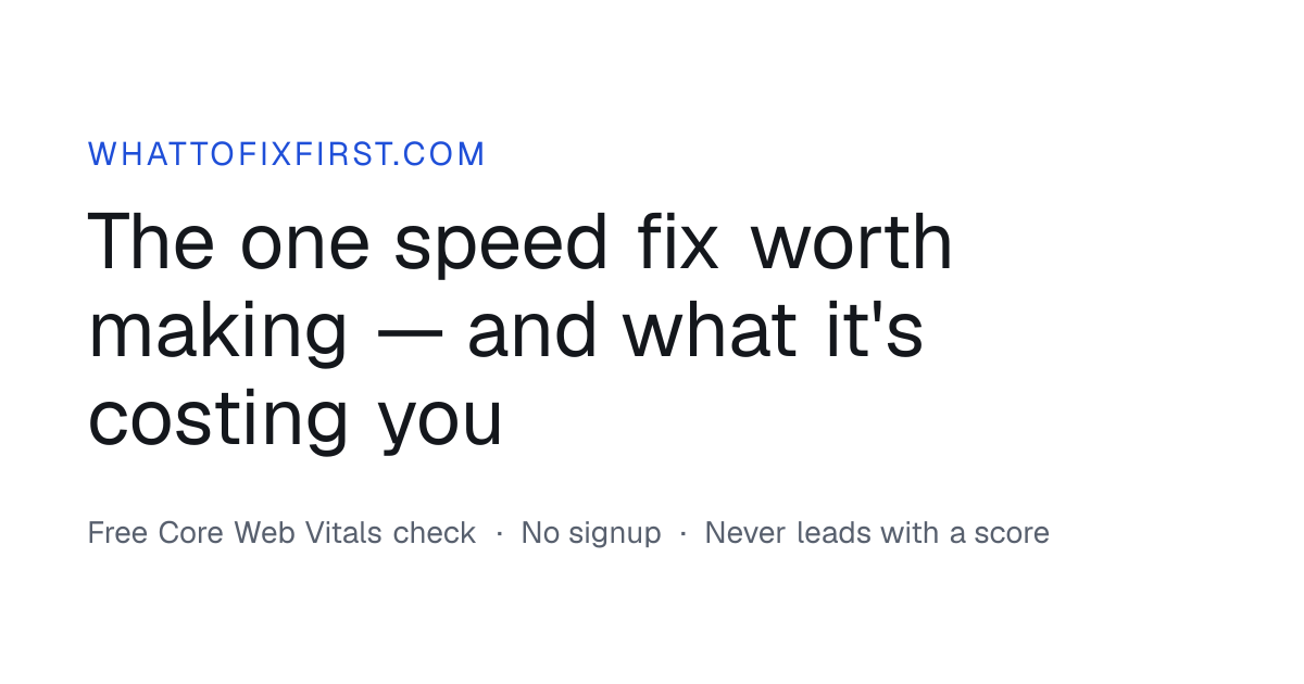 What To Fix First screenshot 1